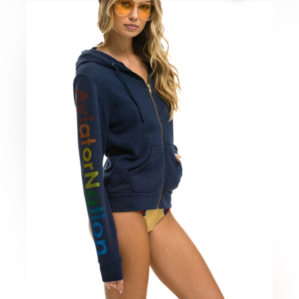 Aviator Nation Venice Surf Zip Hoodie